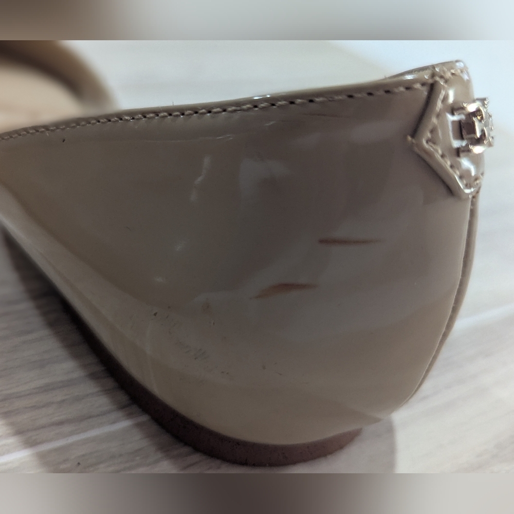Sam Edelman Oatmeal Tan Beige Rodney d’Orsay flats Size 8.5 EU 38.5 *Flaws - Picture 10 of 11